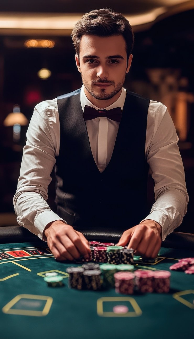 Tampilan live-dealer table pada aplikasi mobile cirebontoto M-World Championship